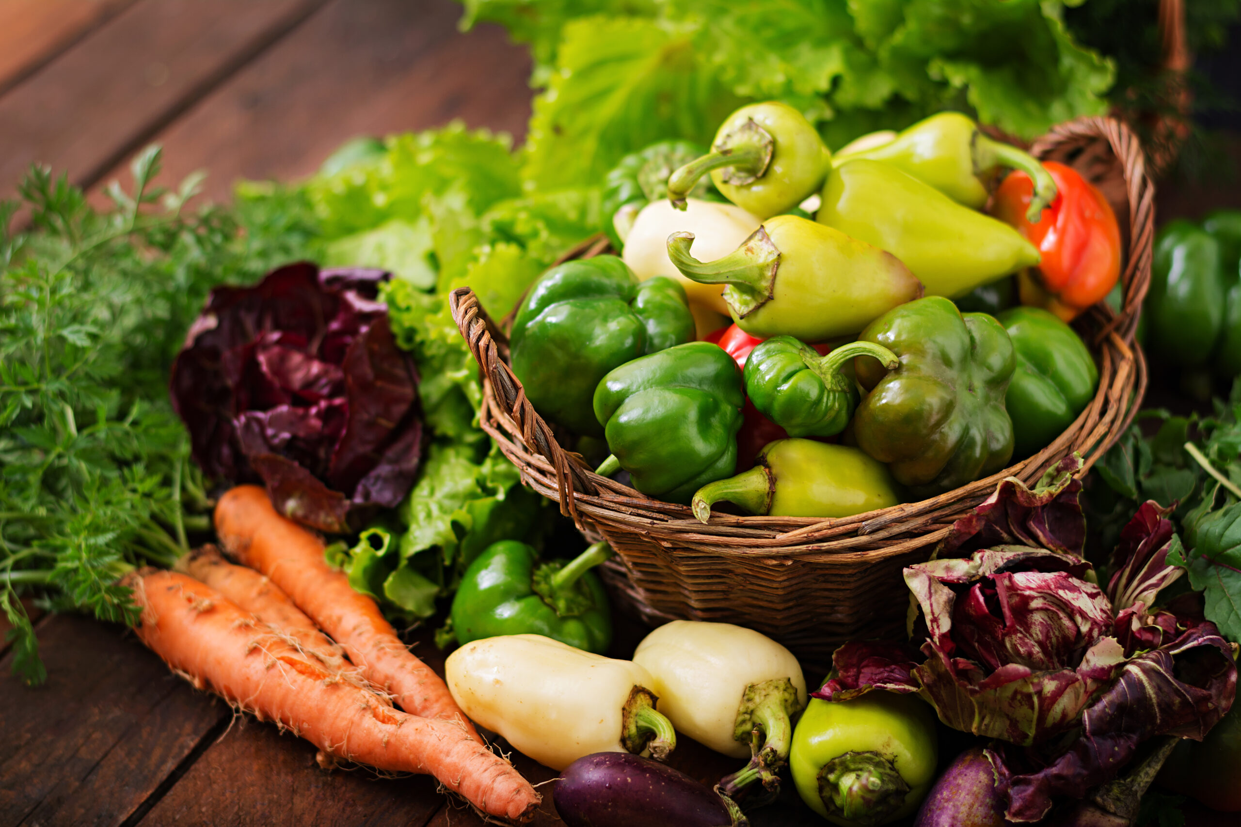 assortment vegetables green herbs market vegetables basket scaled